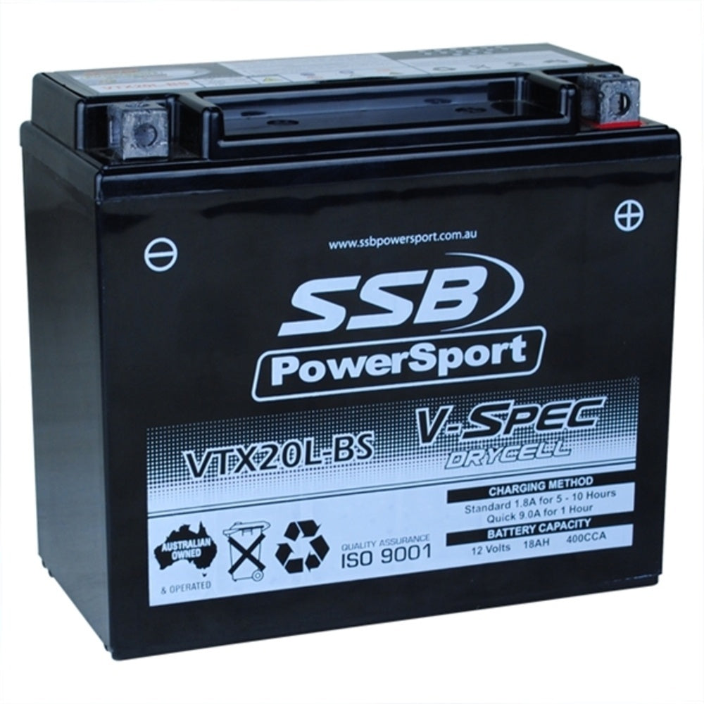 4-VTX20L-BS 12V SSB V-Spec High Perform. AGM Battery